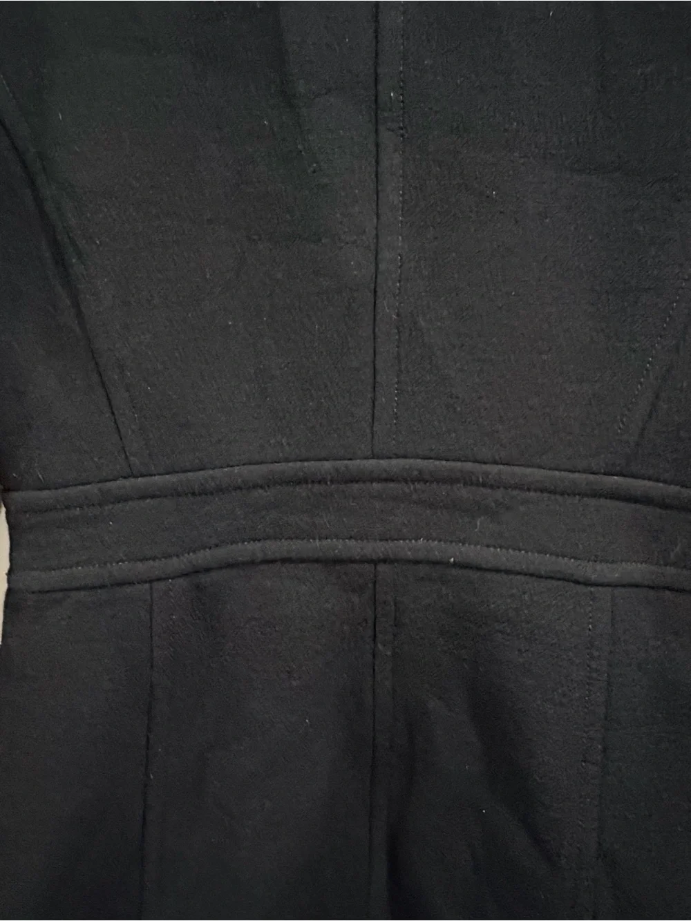 J. Crew Black Wool-Blend Midweight Trench Coat